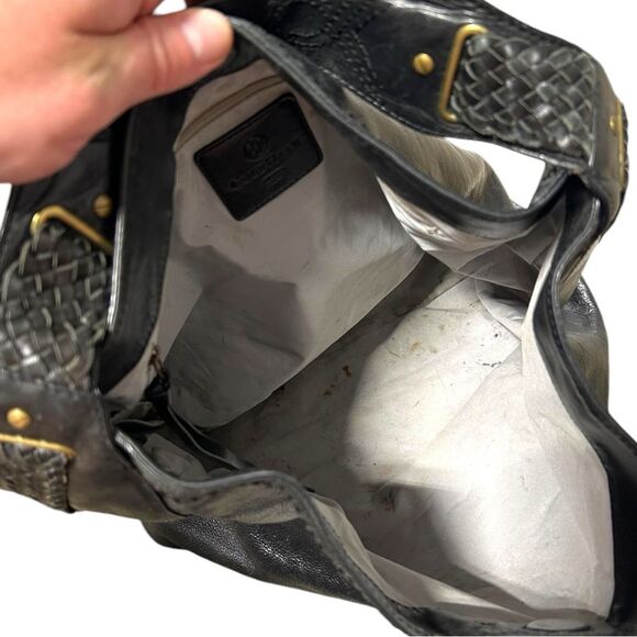 Cole Haan Women’s Black Leather Hobo Bag with Braided Detailing - Picture 8 of 8